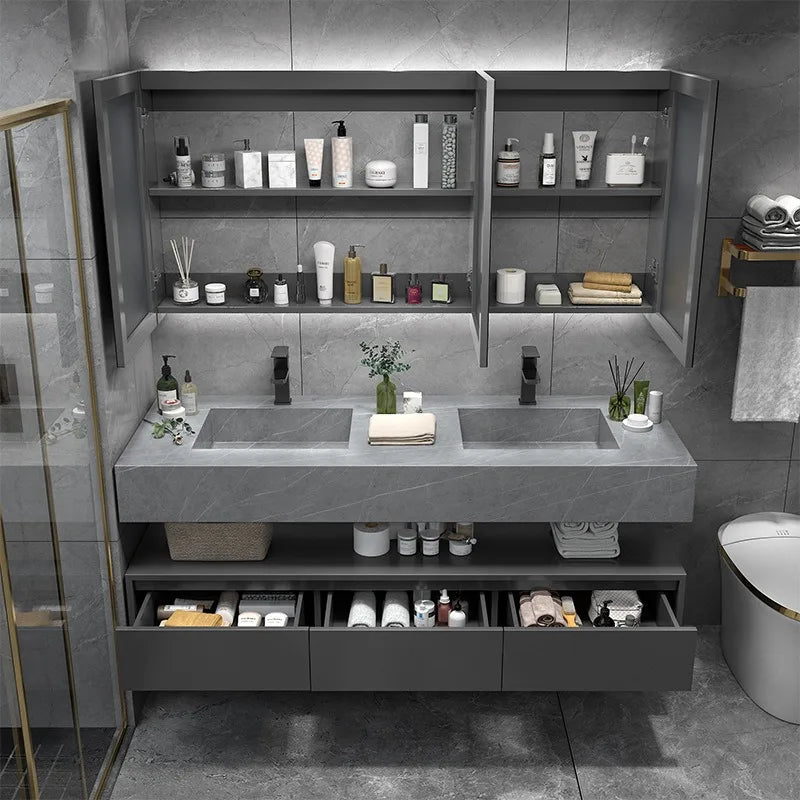 High Quality Supplier Bathroom Vanity Mirror Solid Wood Bathroom Cabinet
