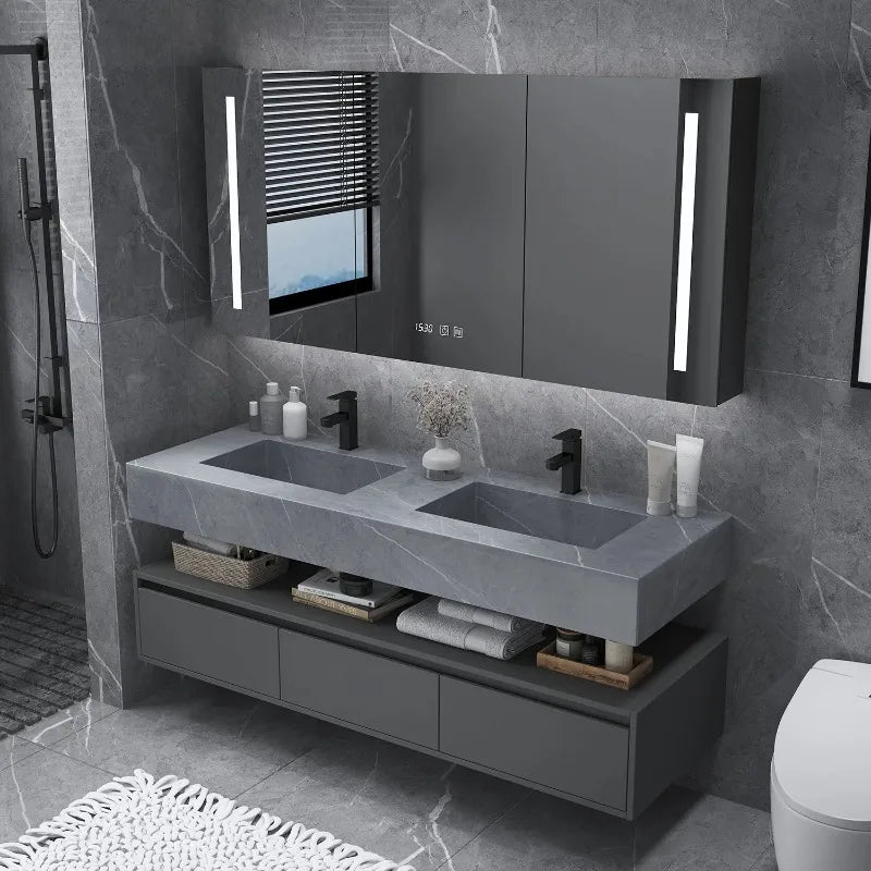 High Quality Supplier Bathroom Vanity Mirror Solid Wood Bathroom Cabinet
