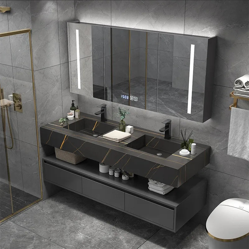High Quality Supplier Bathroom Vanity Mirror Solid Wood Bathroom Cabinet