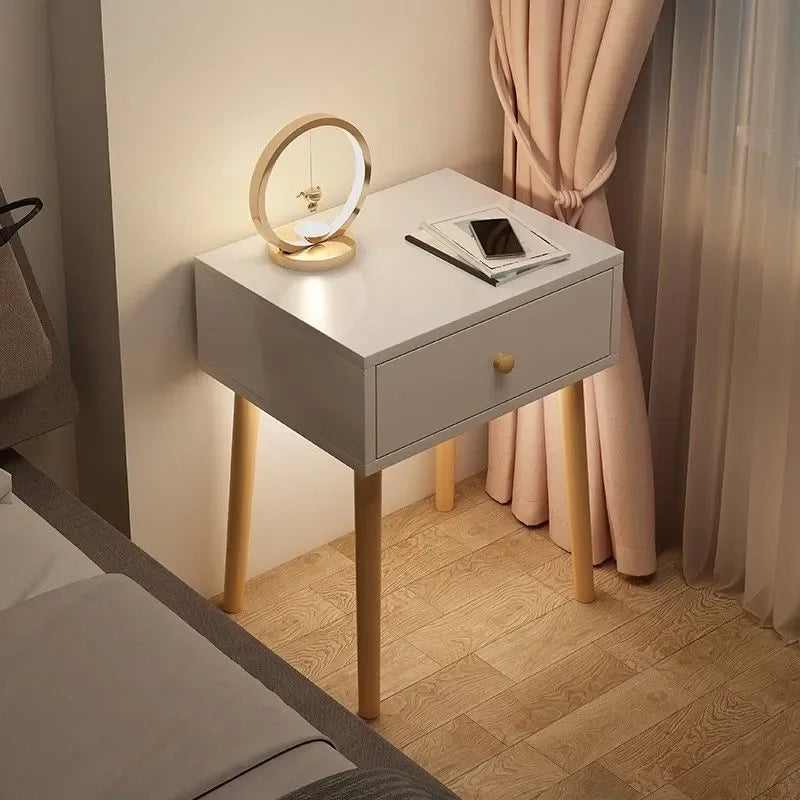 Modern Nightstand with Drawer, Bedside Table