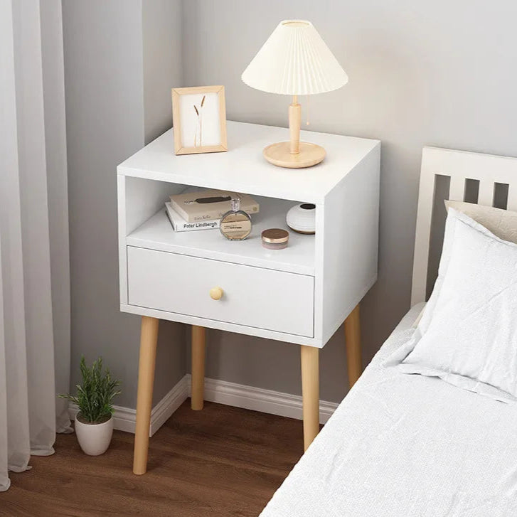 Modern Nightstand with Drawer, Bedside Table