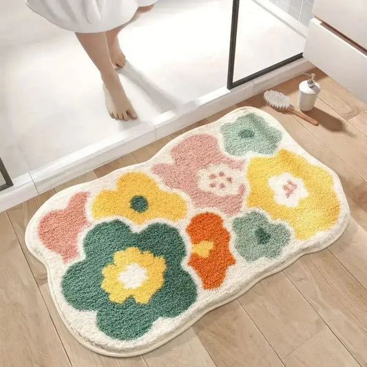 1Pc 40*60cm Cute Flower Bathroom Rug