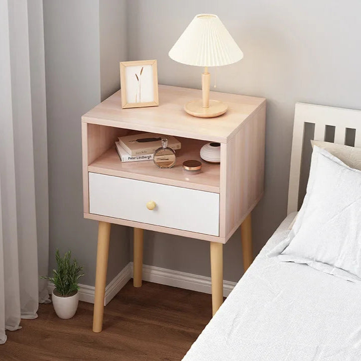Modern Nightstand with Drawer, Bedside Table