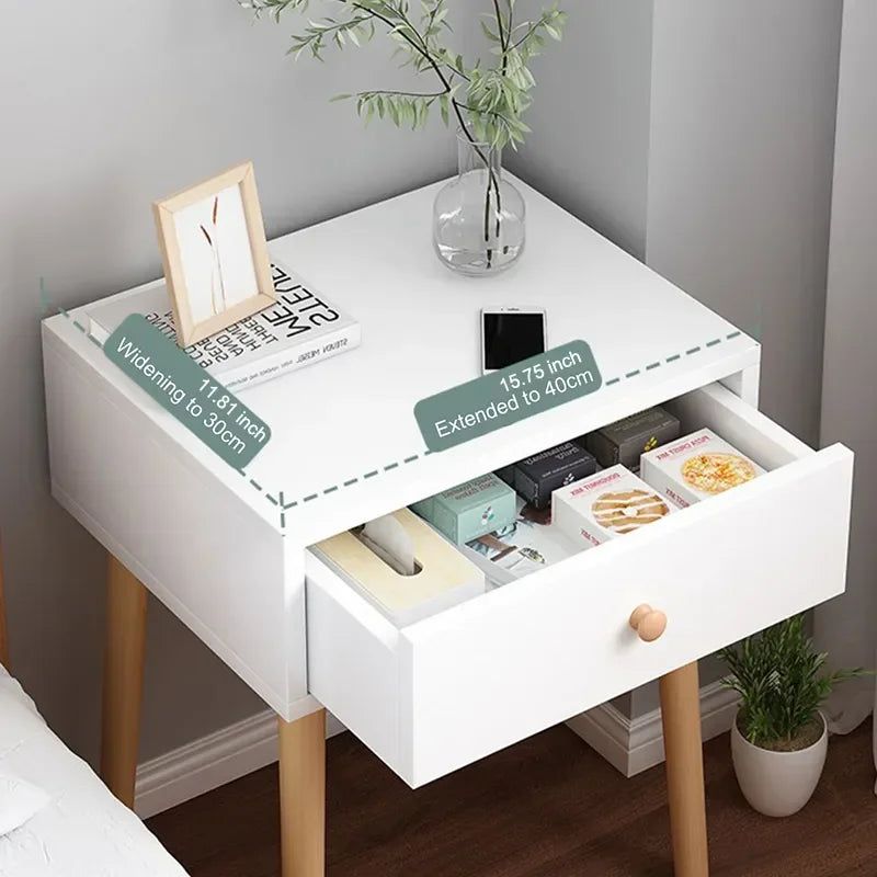 Modern Nightstand with Drawer, Bedside Table